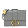 Christian Dior Box Calfskin 30 Montaigne Flap Bag Gray