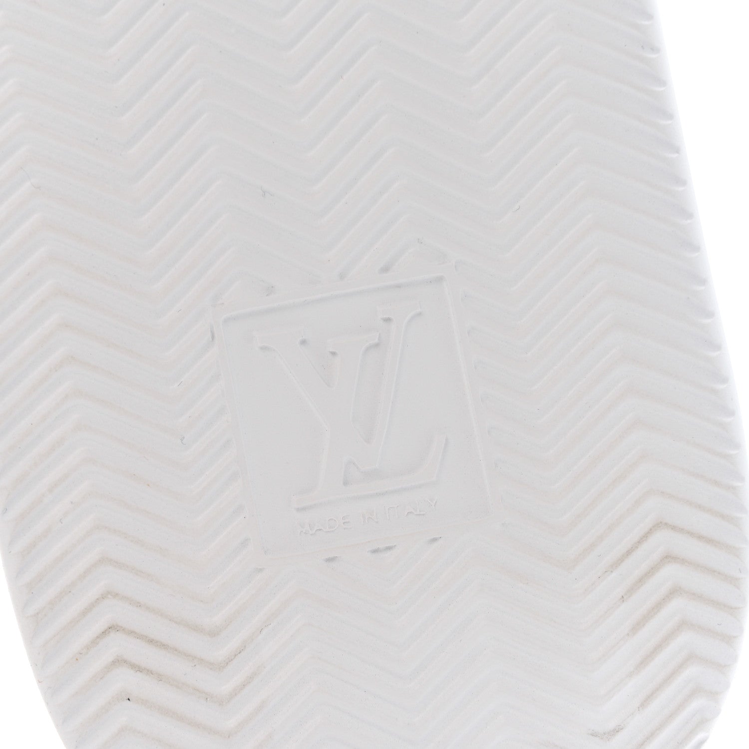 Louis Vuitton Grained Calfskin Embossed Monogram Mens Beverly Hills Sneakers 8.5 White