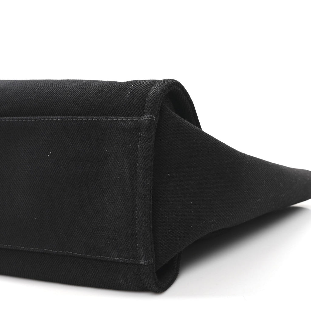 Chanel Canvas Pearl Medium Deauville Tote Black