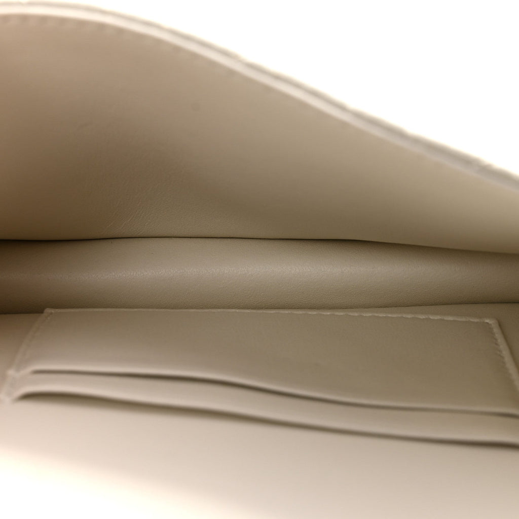 Christian Dior Supple Calfskin Caro Pouch with Chain Latte