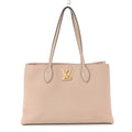 Louis Vuitton Grained Calfskin Lockme Shopper Greige
