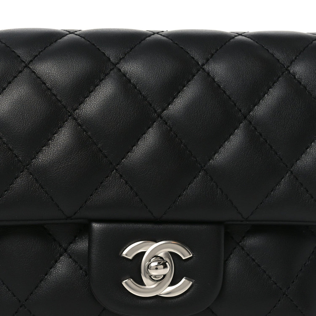 Chanel Calfskin Quilted CC Uniform Flap Belt Bag Black