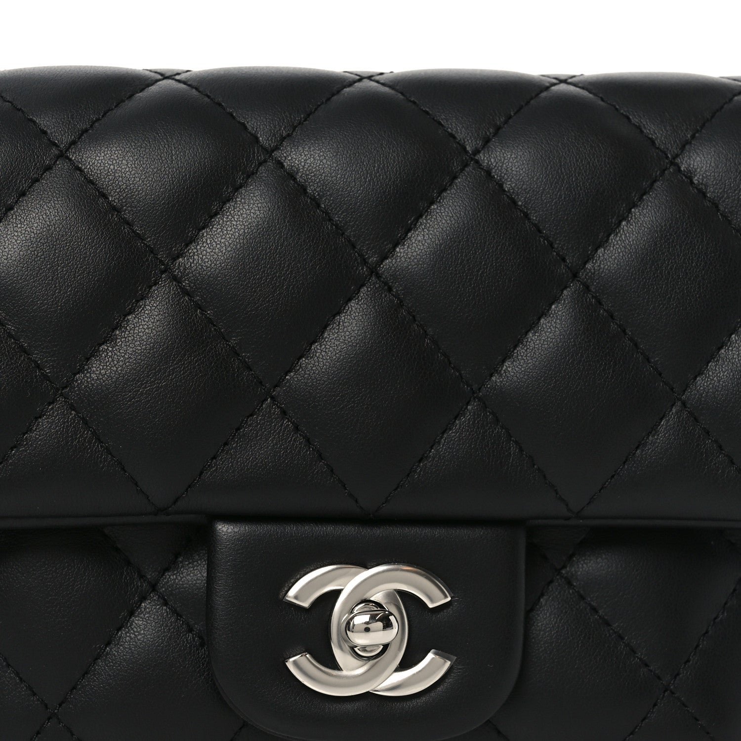 Chanel Calfskin Quilted CC Uniform Flap Belt Bag Black