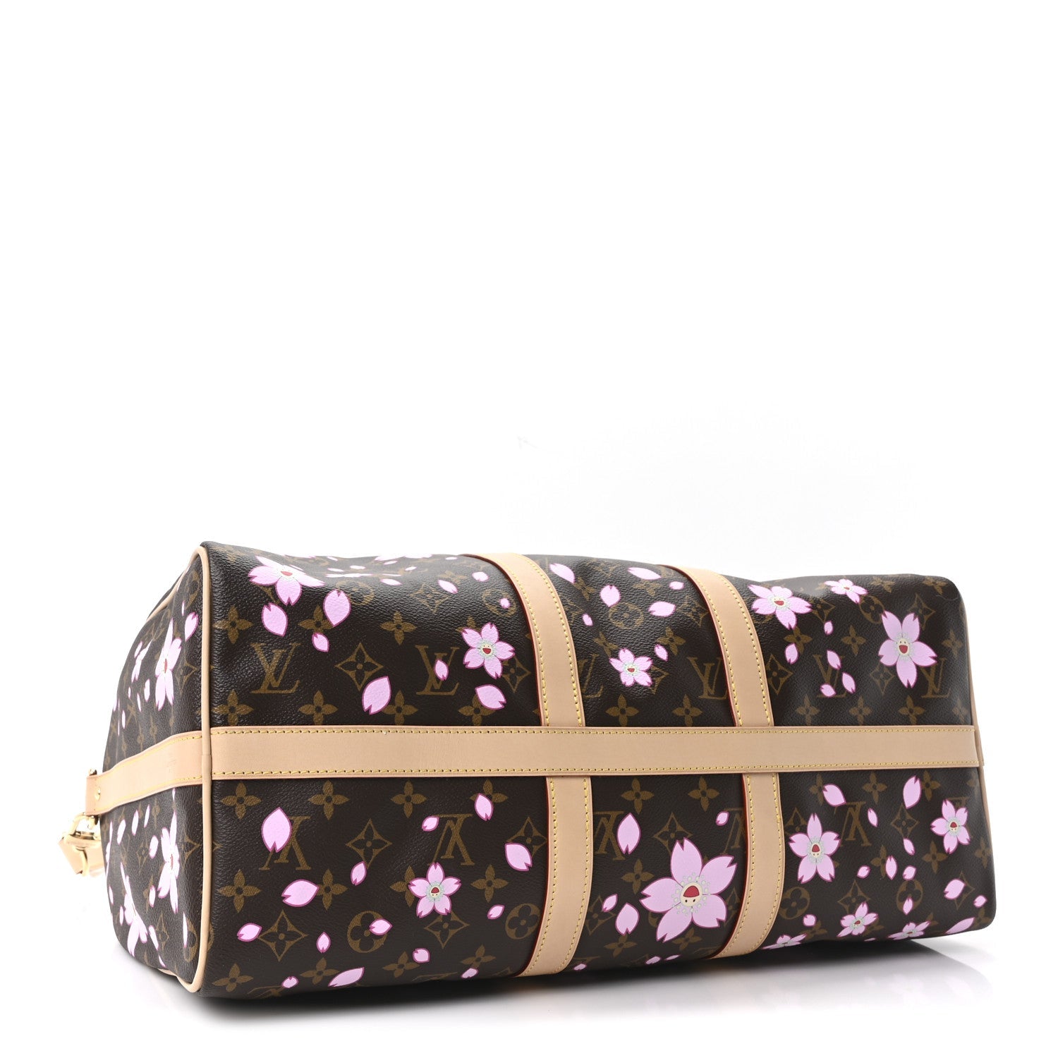 Louis Vuitton LV X TM Monogram Cherry Blossom Keepall Bandouliere 45 Sakura Brown