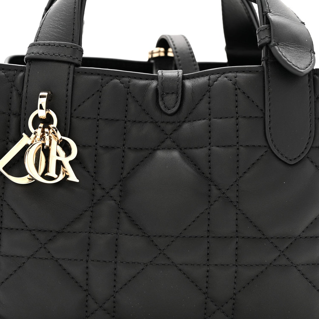 Christian Dior Calfskin Macrocannage Small Toujours  Black
