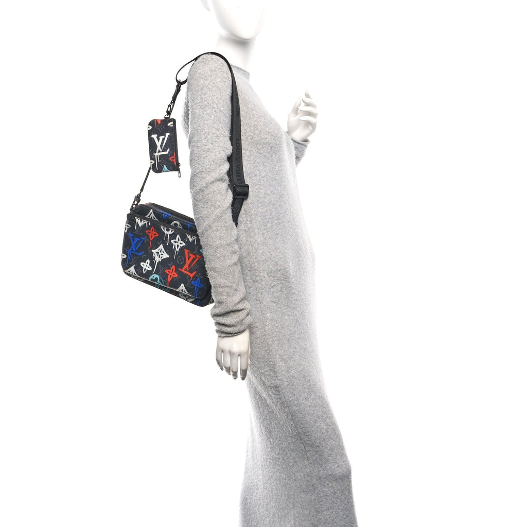 Louis Vuitton Monogram Eclipse LV Graffiti Trio Messenger Multicolor