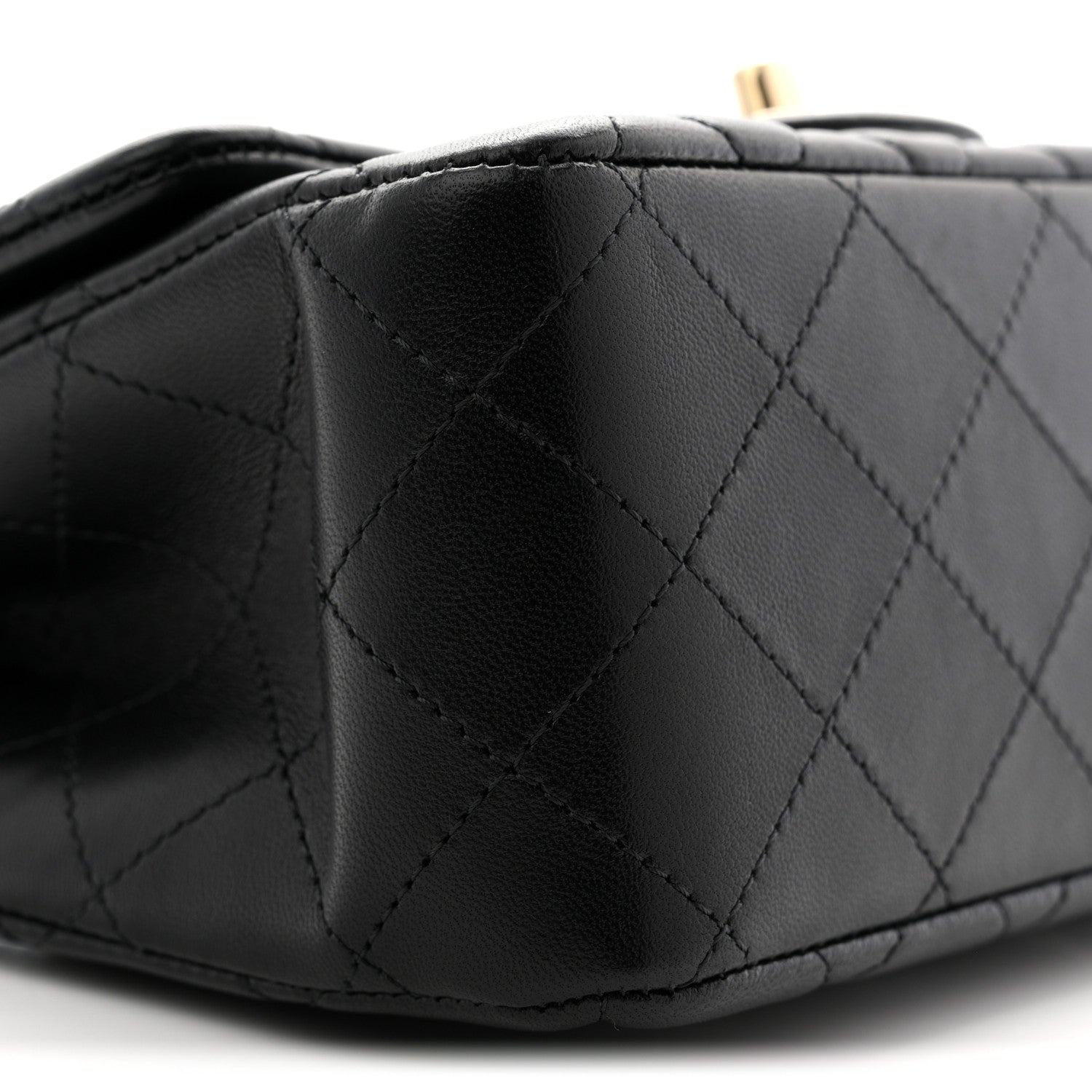 Chanel Lambskin Quilted Mini Square Flap Black