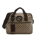 Gucci GG Plus Monogram Interlocking G Briefcase Brown