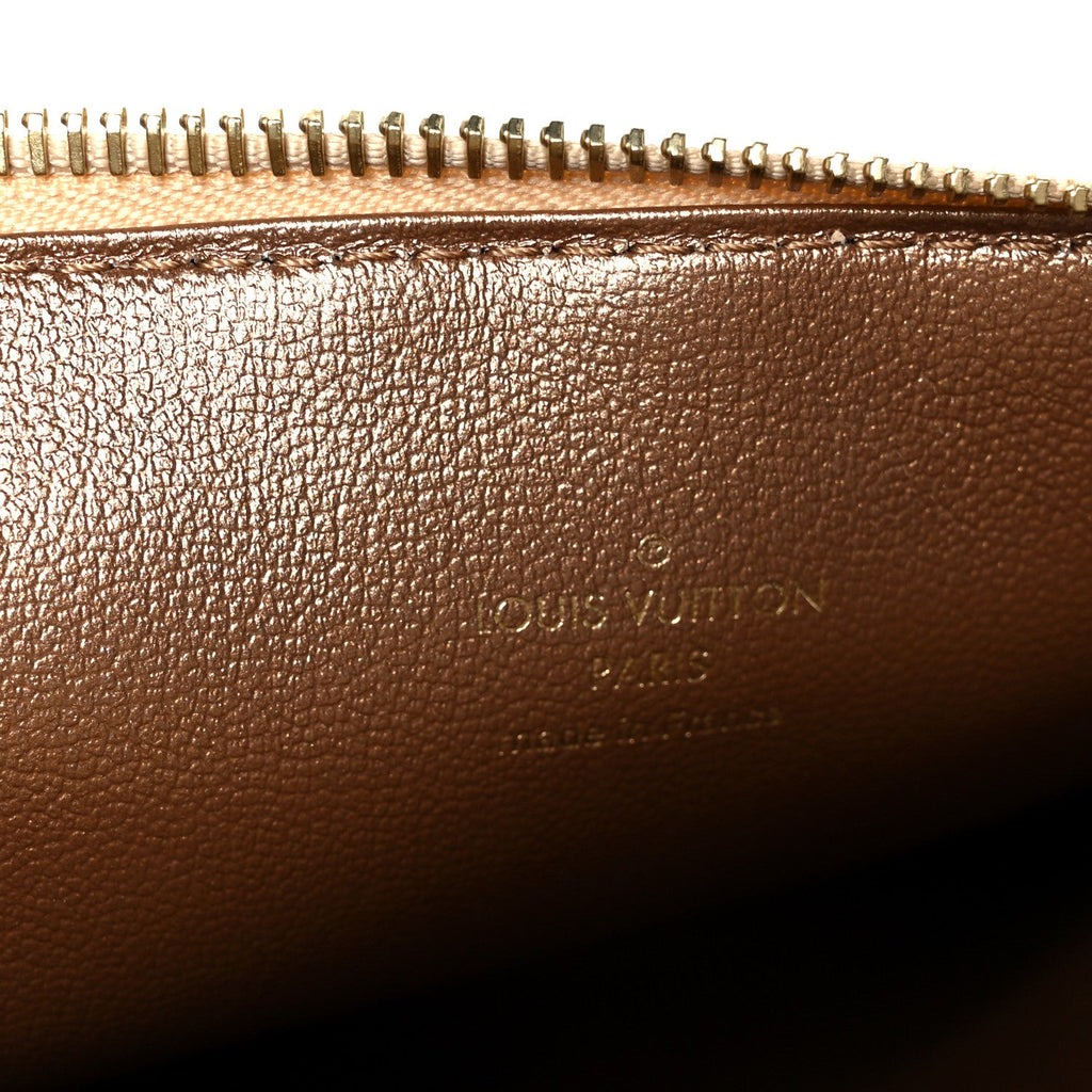 Louis Vuitton Lambskin Swarovski Crystal Embossed Monogram Coussin PM Nude