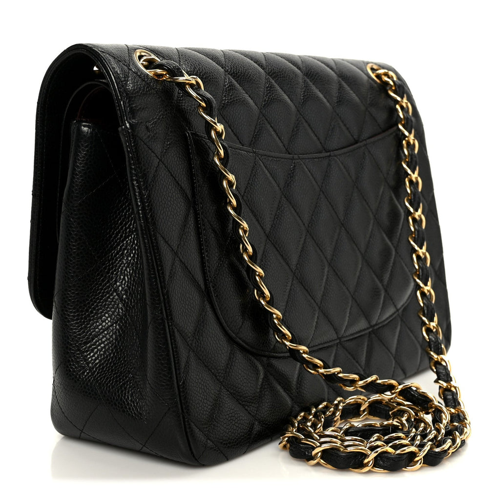 Chanel Caviar Quilted Jumbo Double Flap Black