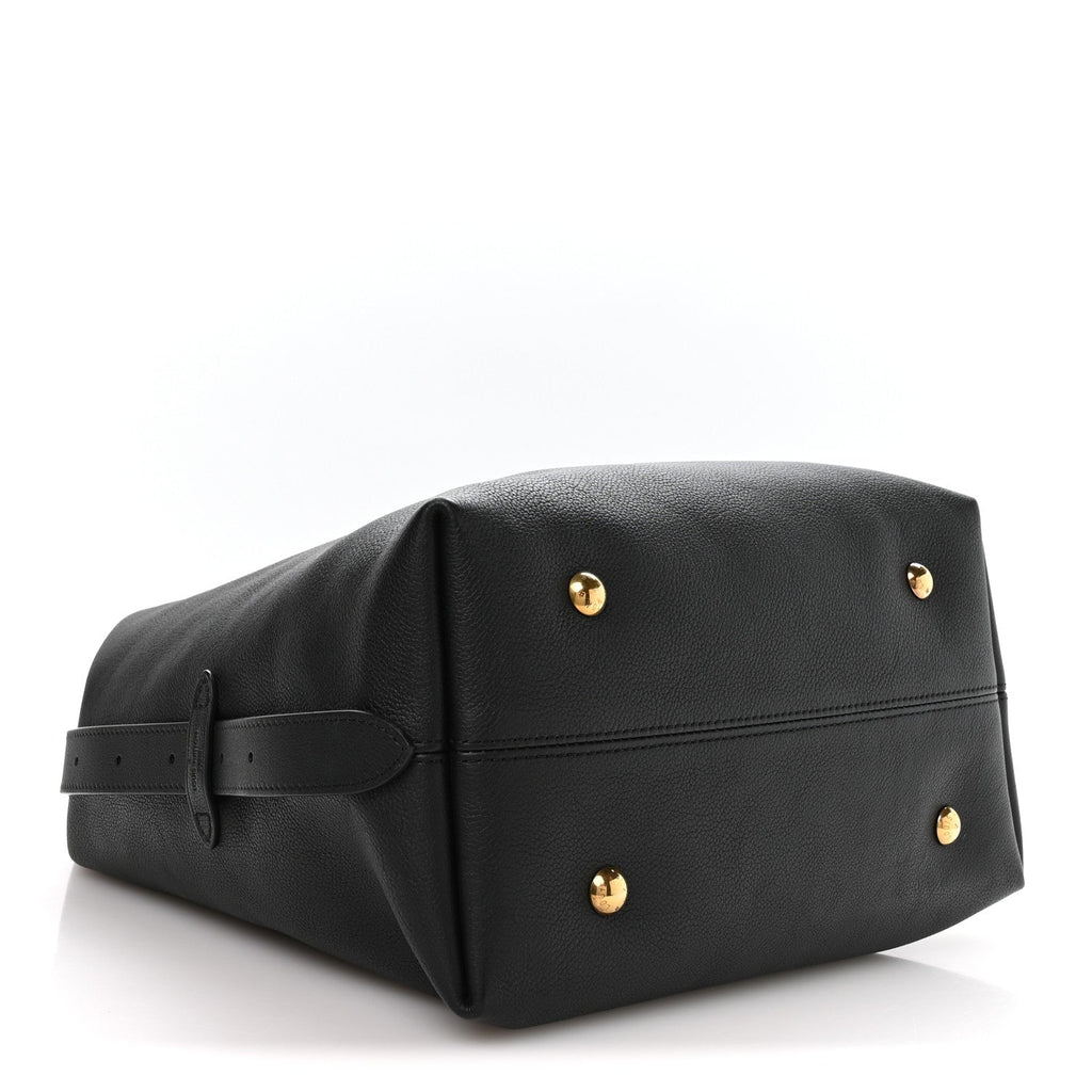 Louis Vuitton Grained Calfskin Low Key Hobo MM Black