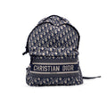 CHRISTIAN DIOR Blue Oblique Canvas Diortravel Backpack Bag