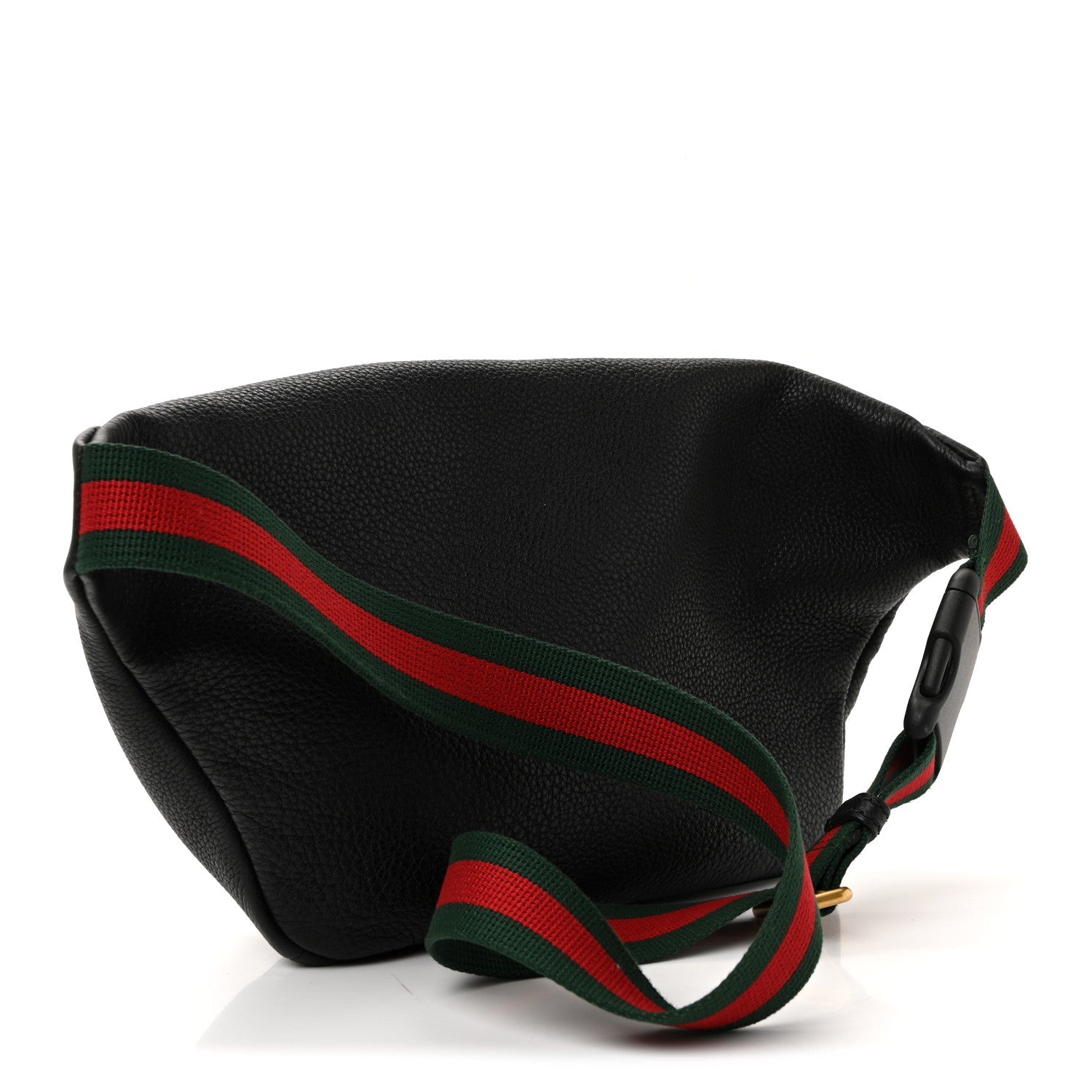 Gucci Grained Calfskin Logo Belt Bag Black