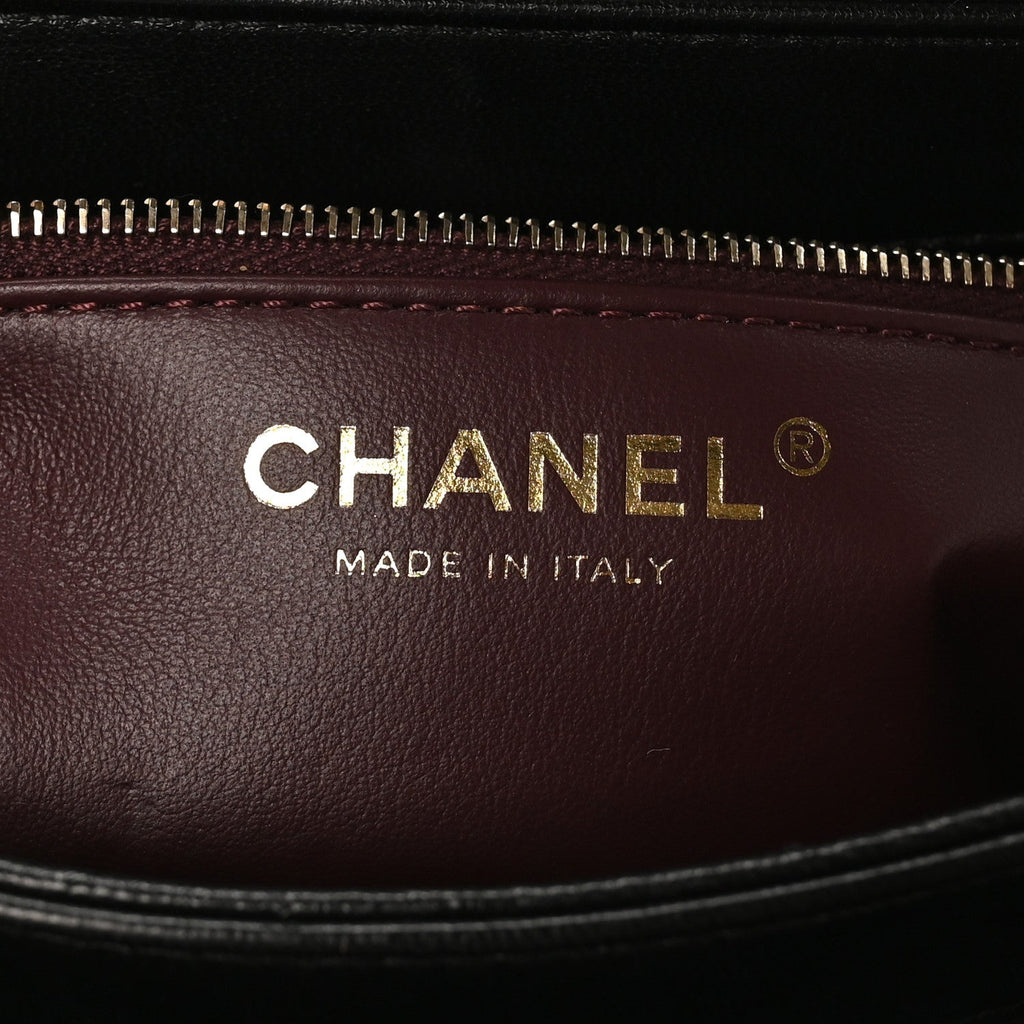 Chanel Lambskin Quilted Small Trendy CC Dual Handle Flap Bag Black