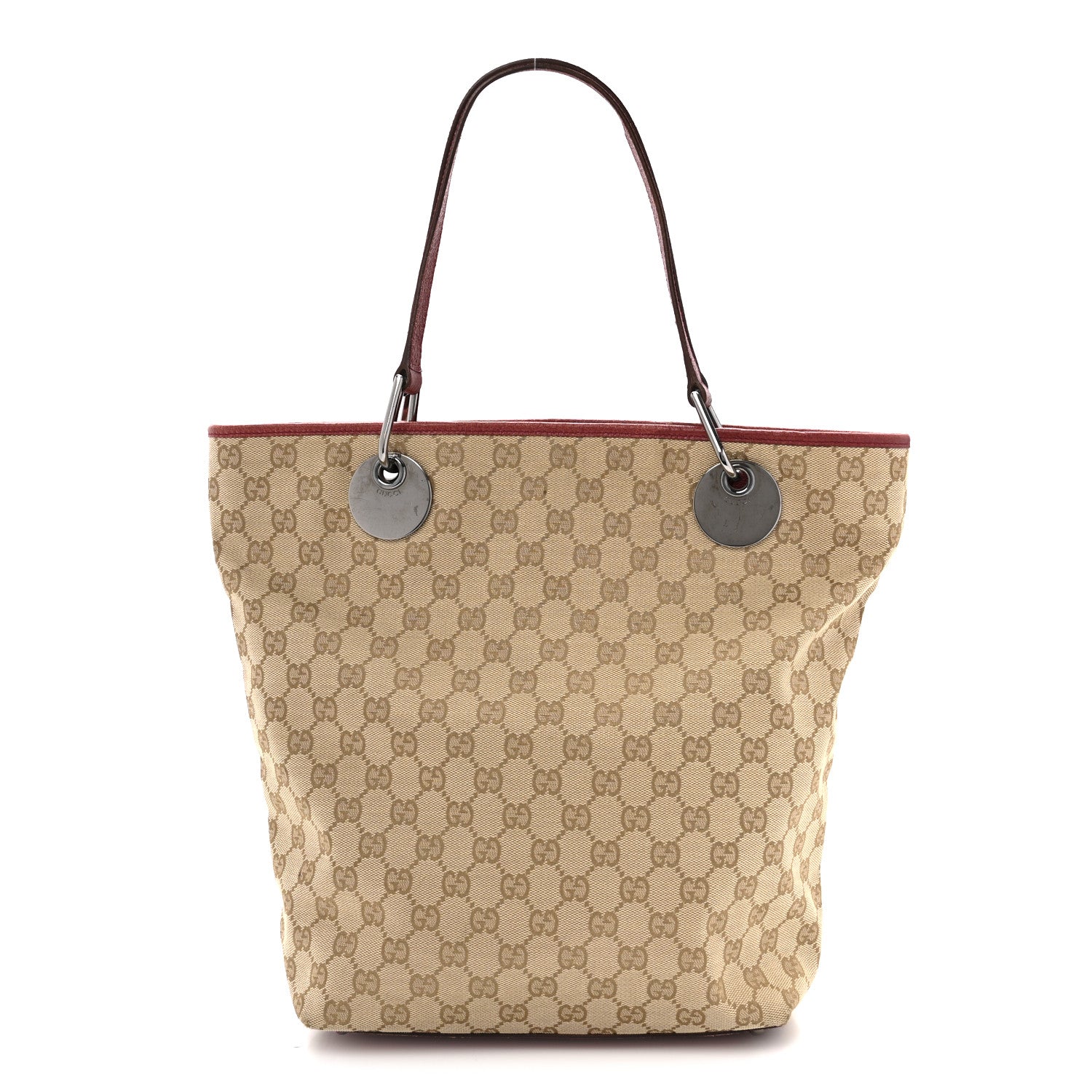 Gucci Monogram Large Eclipse Tote Red
