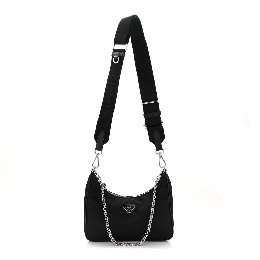 Prada Nylon Re-Edition 2005 Shoulder Bag Black