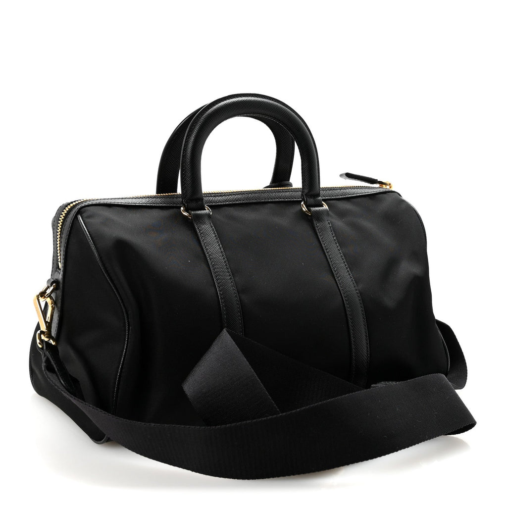 Prada Re-Nylon Saffiano Medium Re-Edition 1978 Top Handle Bag Black