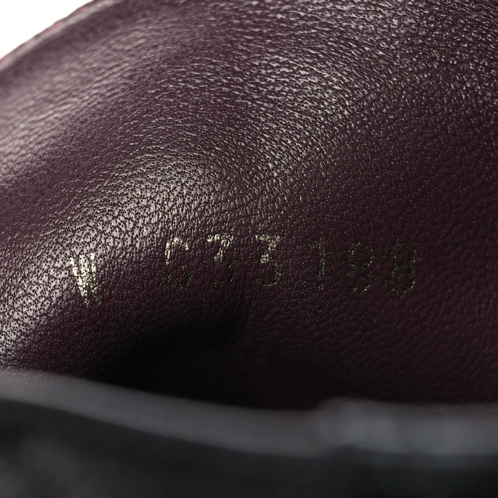 Crackled Calfskin Velvet Pearl Combat Short Boots 37.5 Black