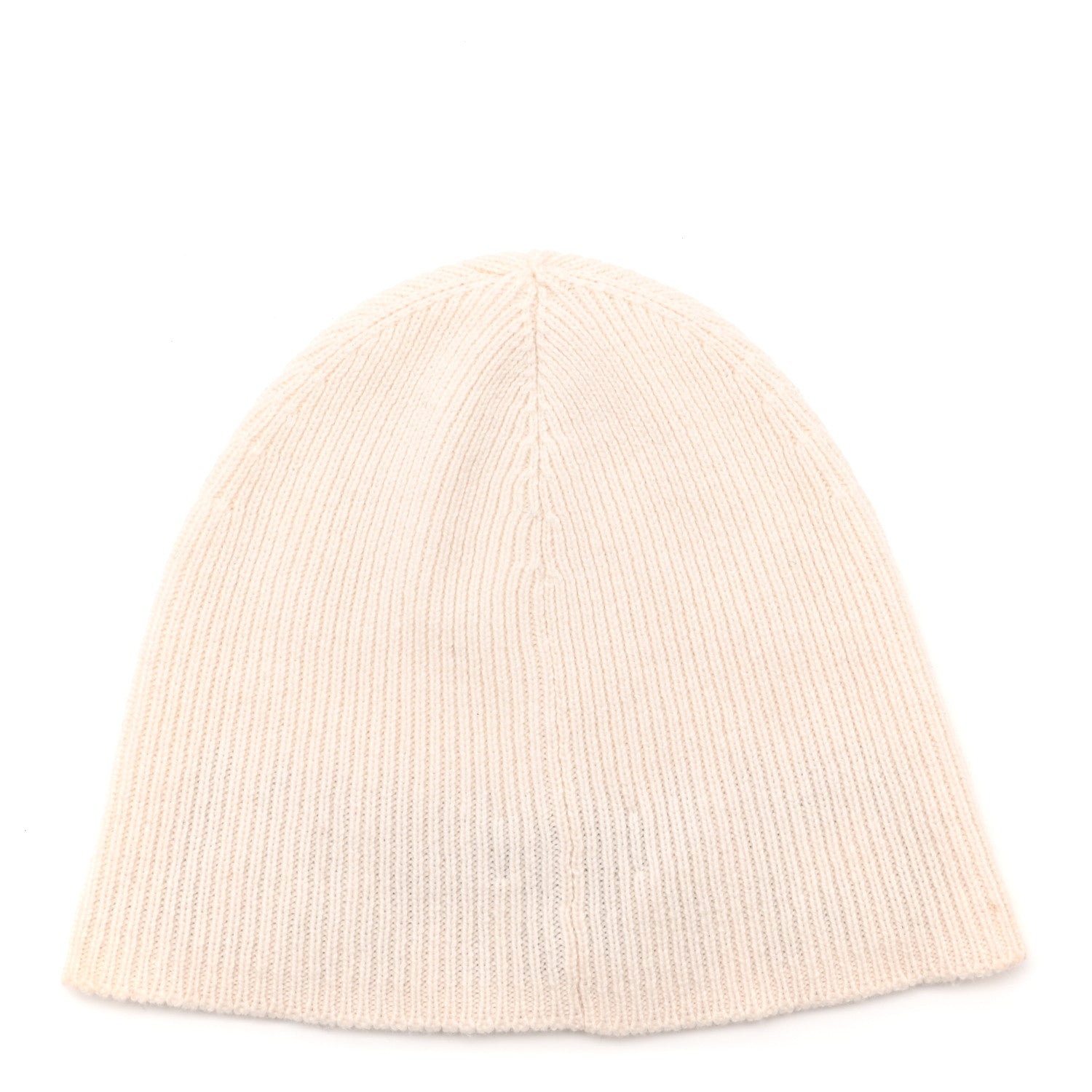 Cashmere Logo Beanie Hat White Grey