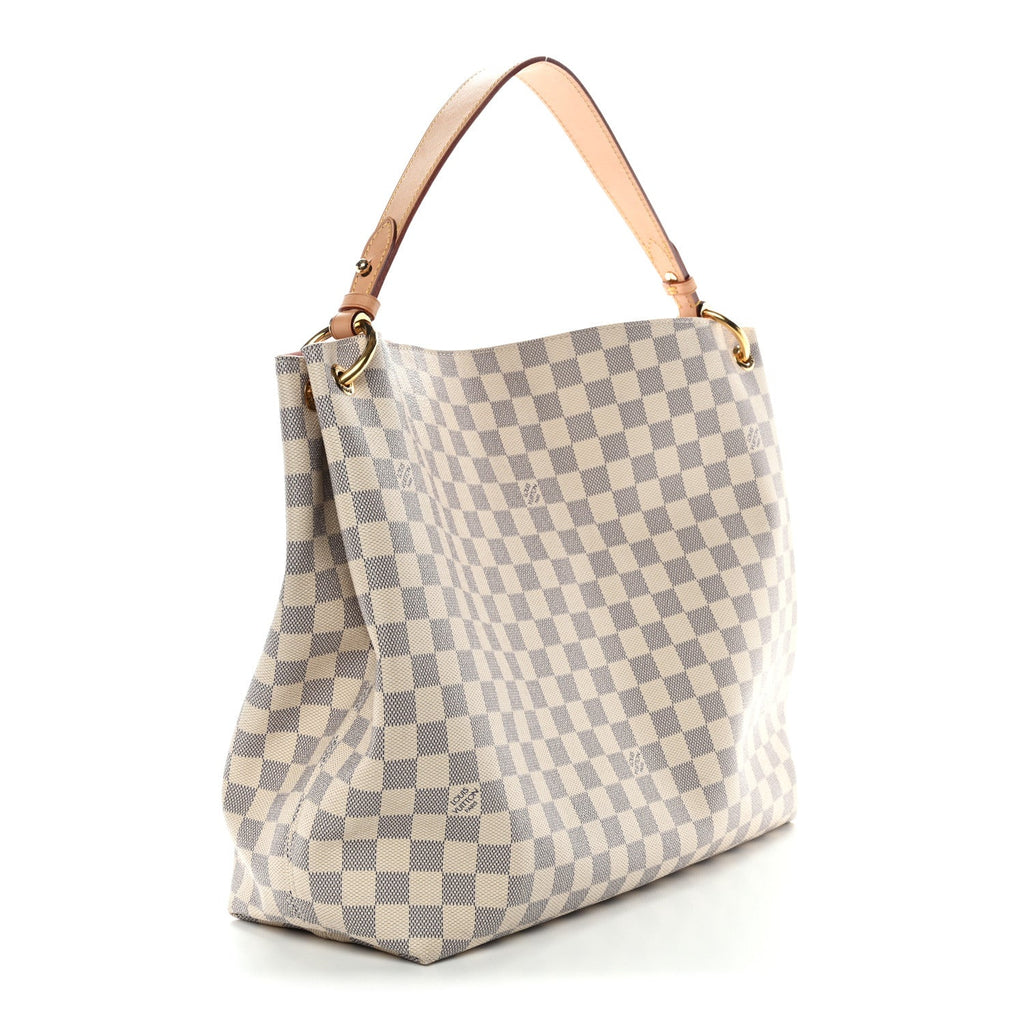 Louis Vuitton Damier Azur Graceful MM Rose Ballerine