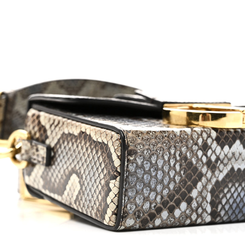 Christian Dior Snakeskin 30 Montaigne Box Bag Beige Multicolor