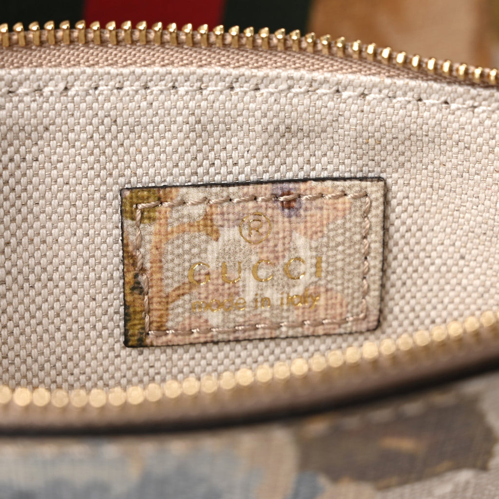 Gucci GG Supreme Monogram Water Flora Web Large Ophidia Tote Beige White Multicolor
