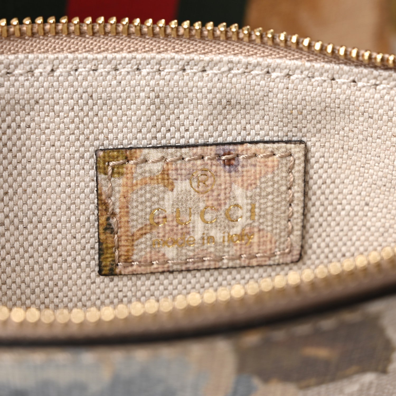 Gucci GG Supreme Monogram Water Flora Web Large Ophidia Tote Beige White Multicolor