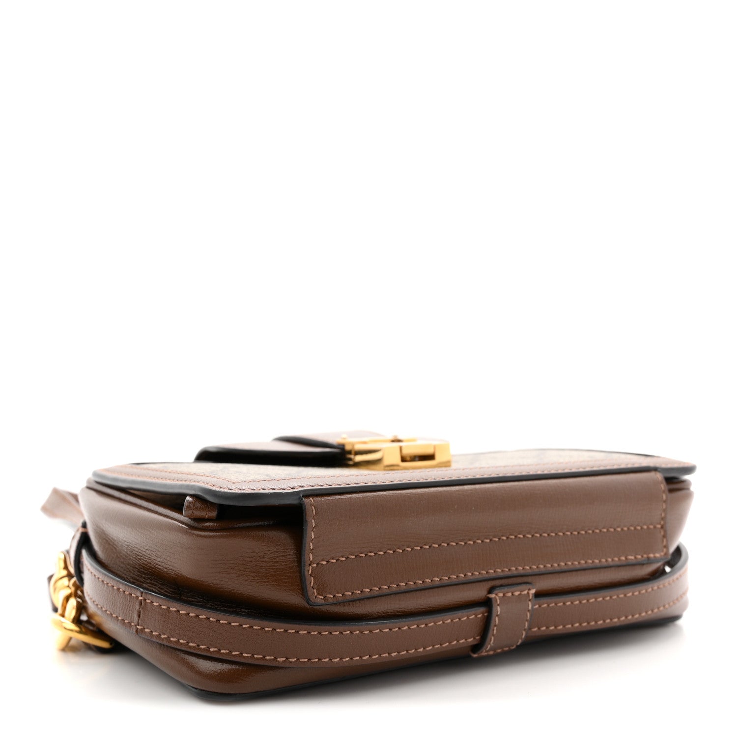 Gucci GG Supreme Monogram Mini Clasp Bag Beige Brown