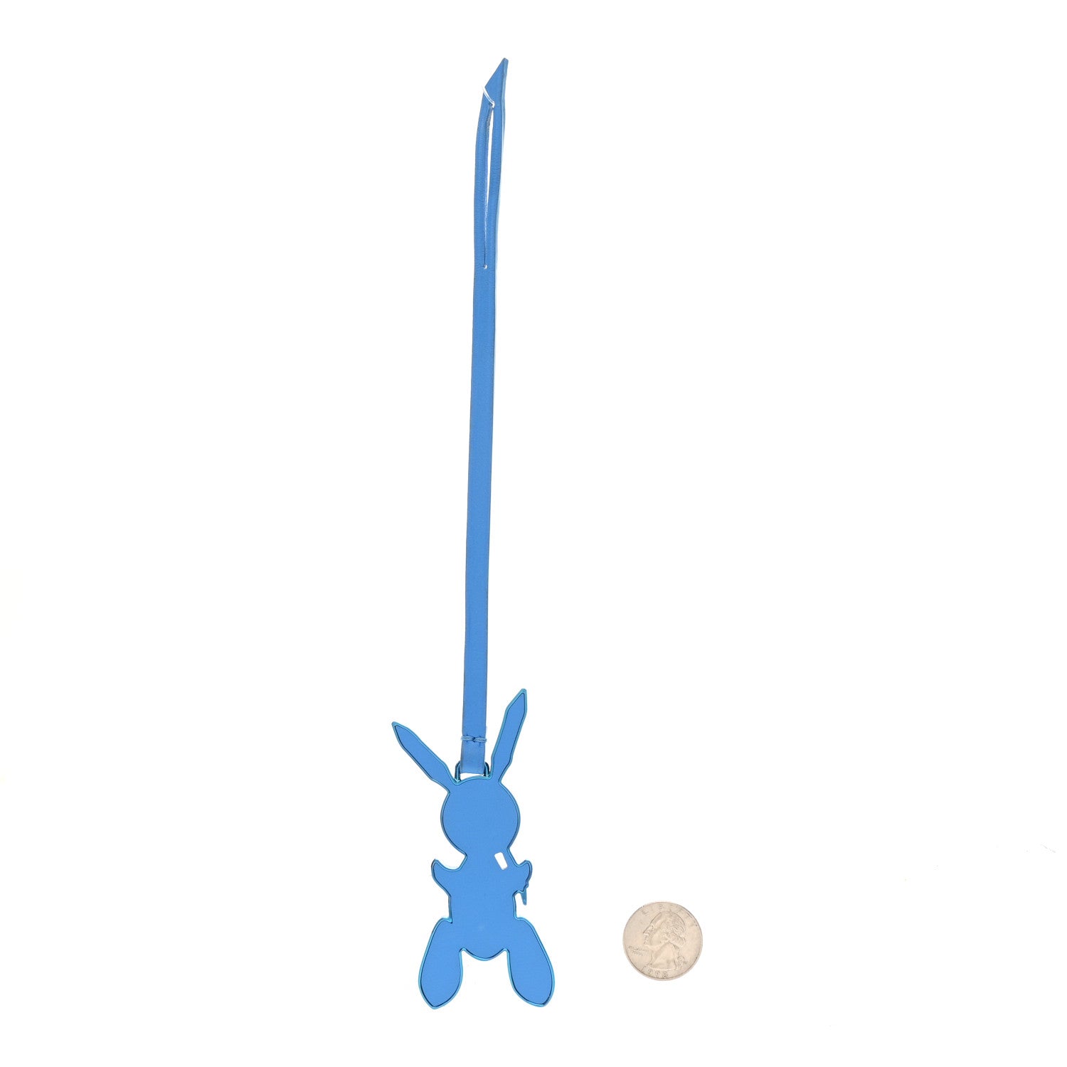 Louis Vuitton Calfskin Jeff Koons Masters LV Rabbit Bag Charm Blue