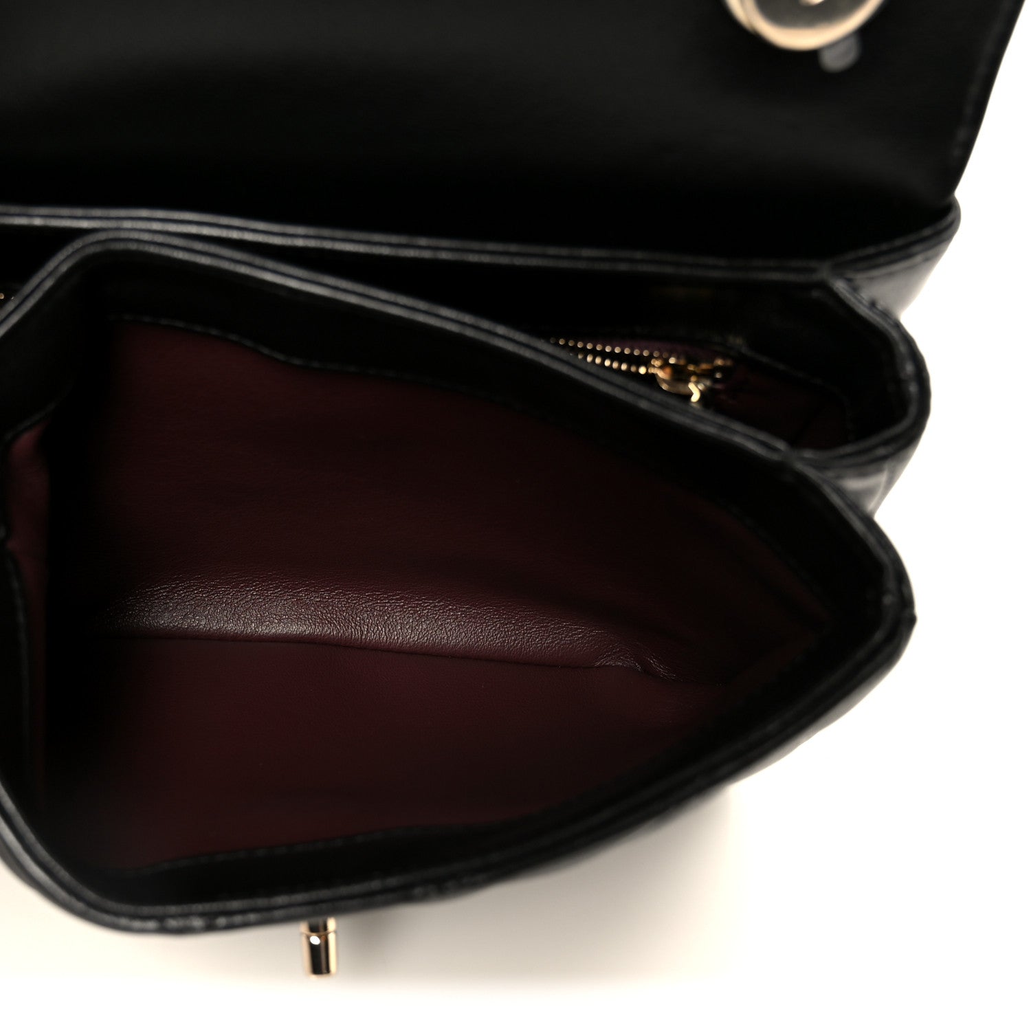 Chanel Lambskin Quilted Small Trendy CC Dual Handle Flap Bag Black
