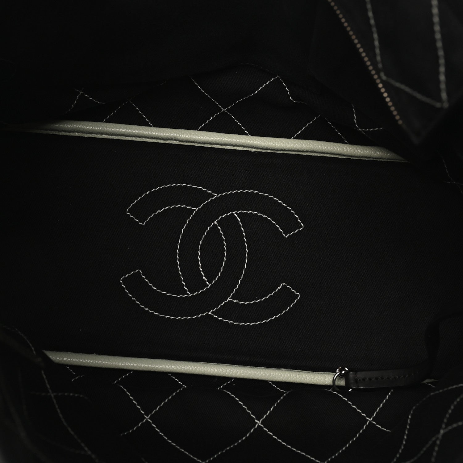 Chanel Grained Calfskin Shopping Fever Tote Green