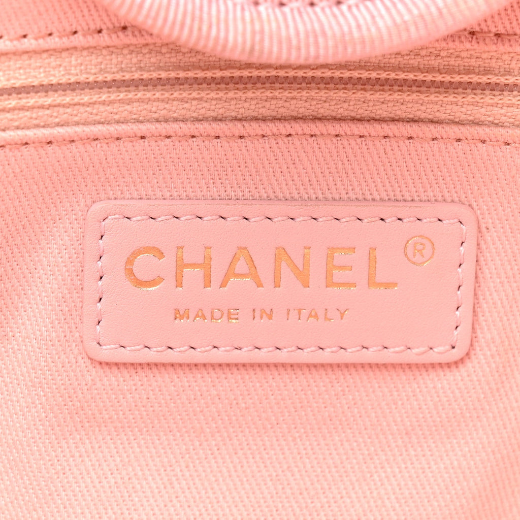 Chanel Lurex Boucle Deauville Medium Tote  Pink