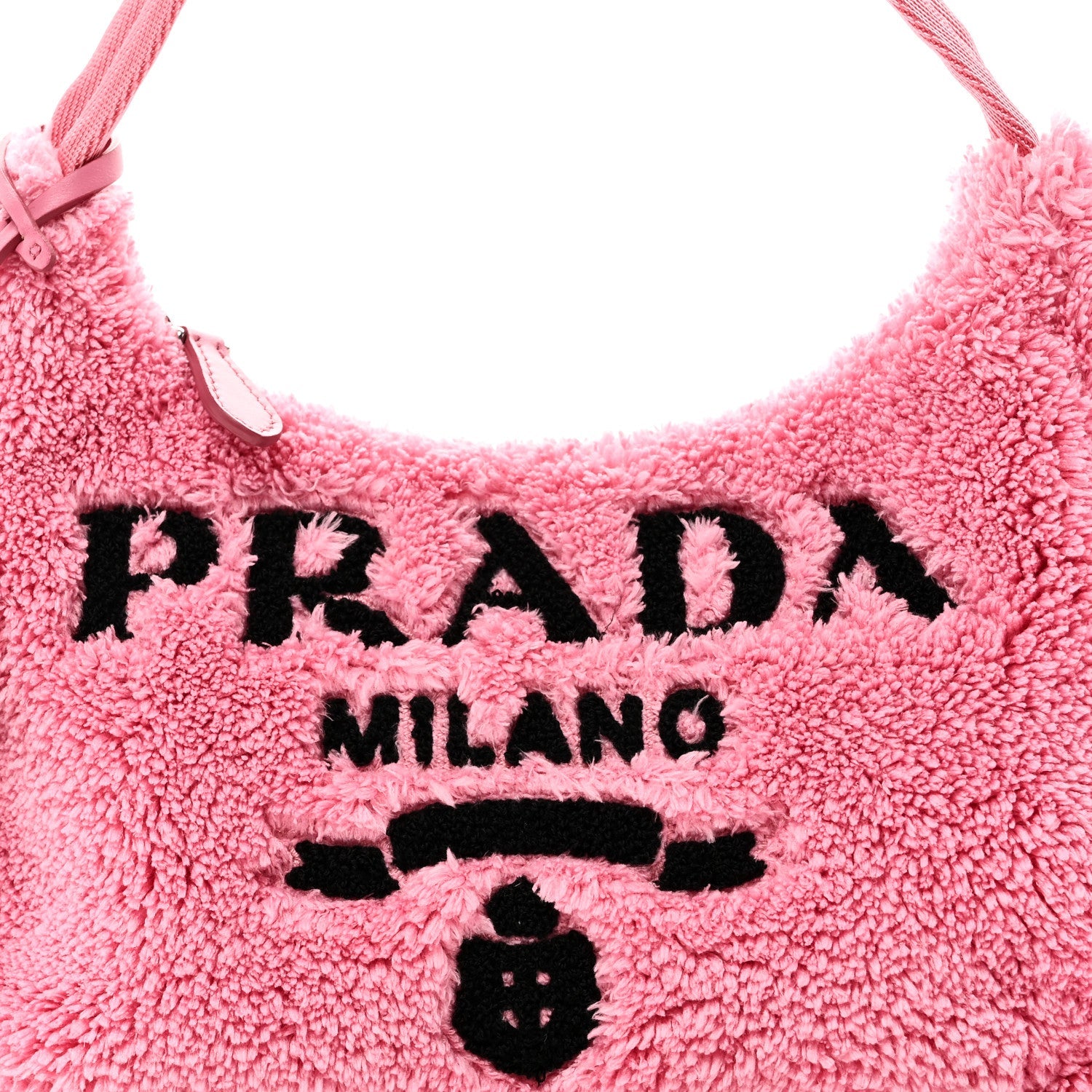 Prada Terry Cloth Mini Re-Edition 2000 Bag Petalo Black