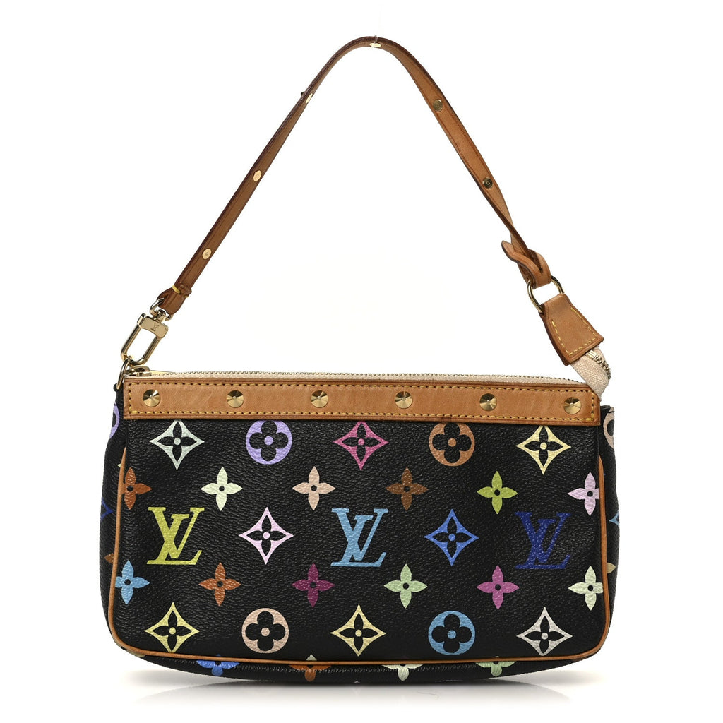 Louis Vuitton Monogram Multicolor Pochette Accessories Black
