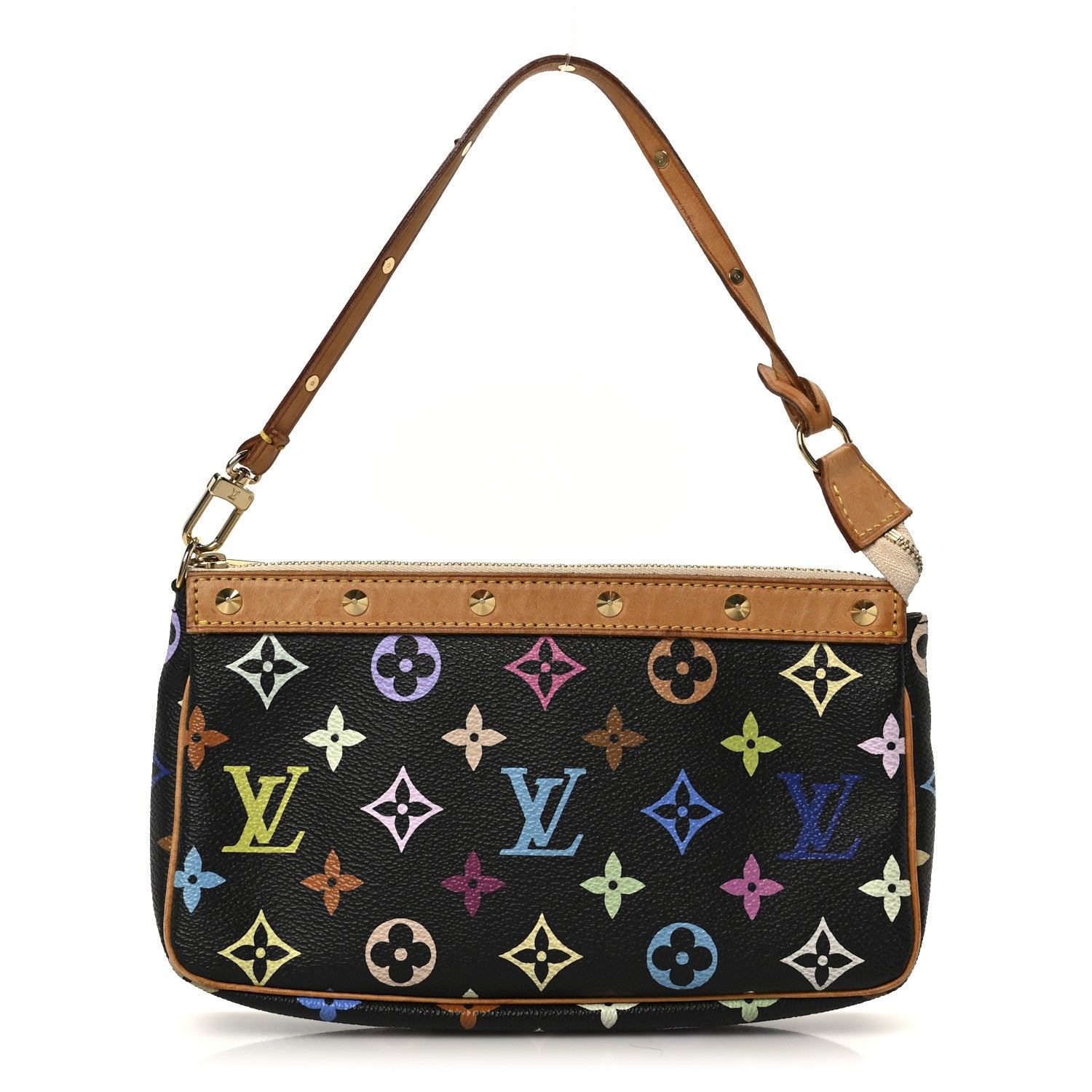 Louis Vuitton Monogram Multicolor Pochette Accessories Black
