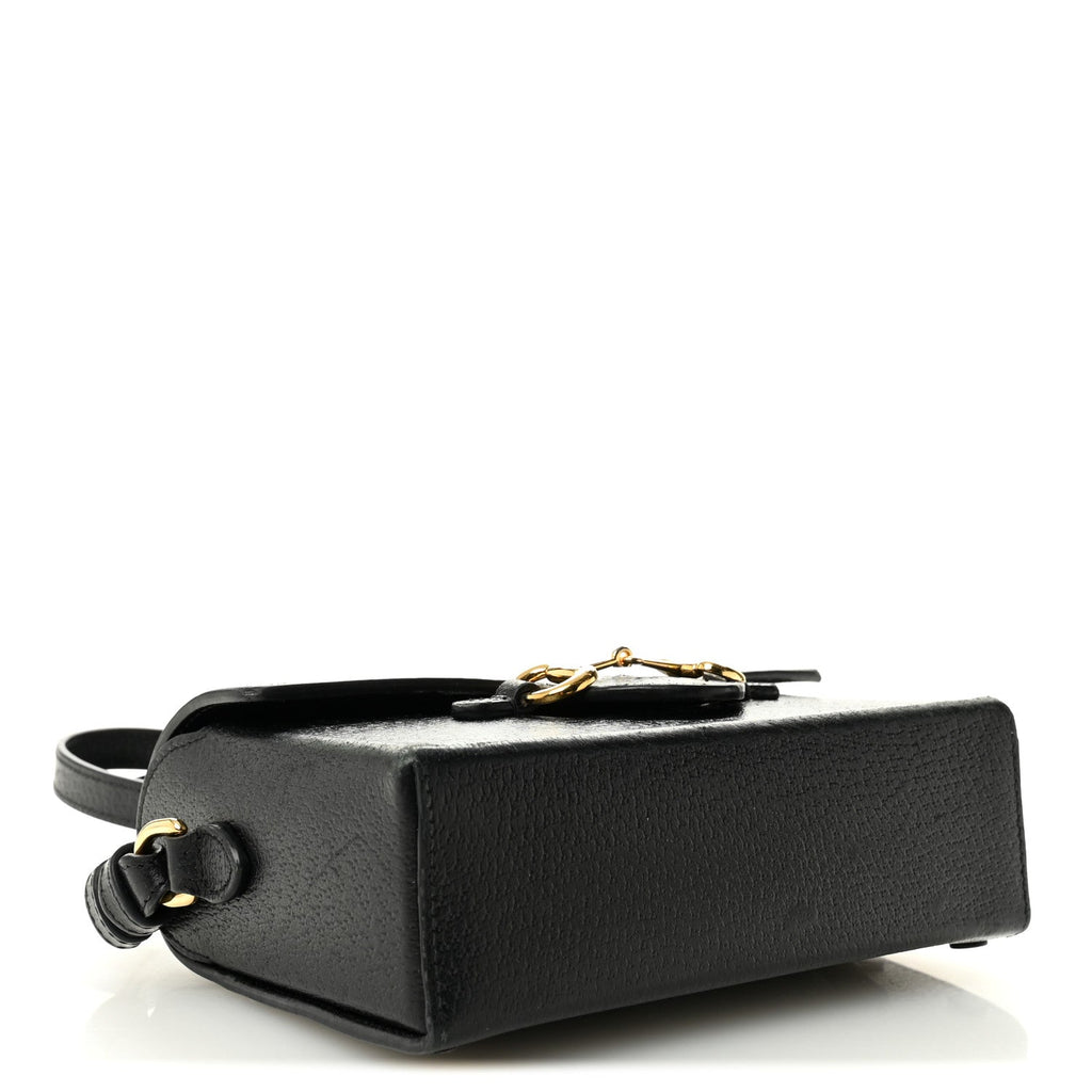 Gucci Calfskin Horsebit 1955 Shoulder Bag Black