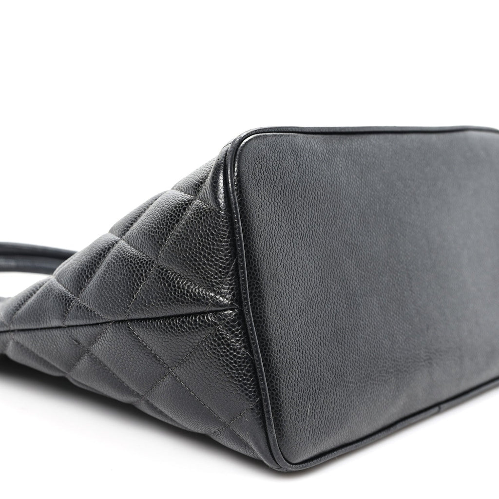 Chanel Caviar Quilted Medallion Tote Black
