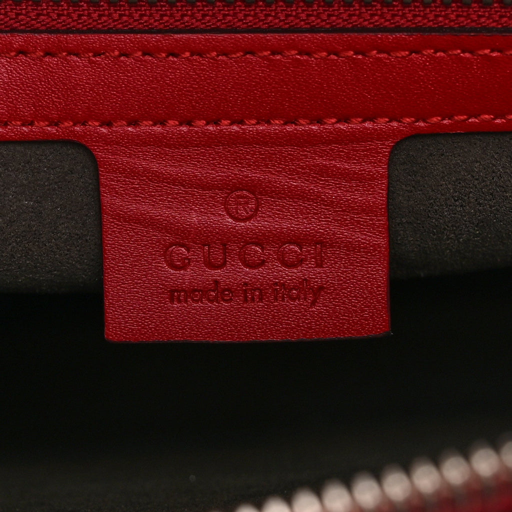 Gucci Guccissima Signature Messenger Bag Hibiscus Red