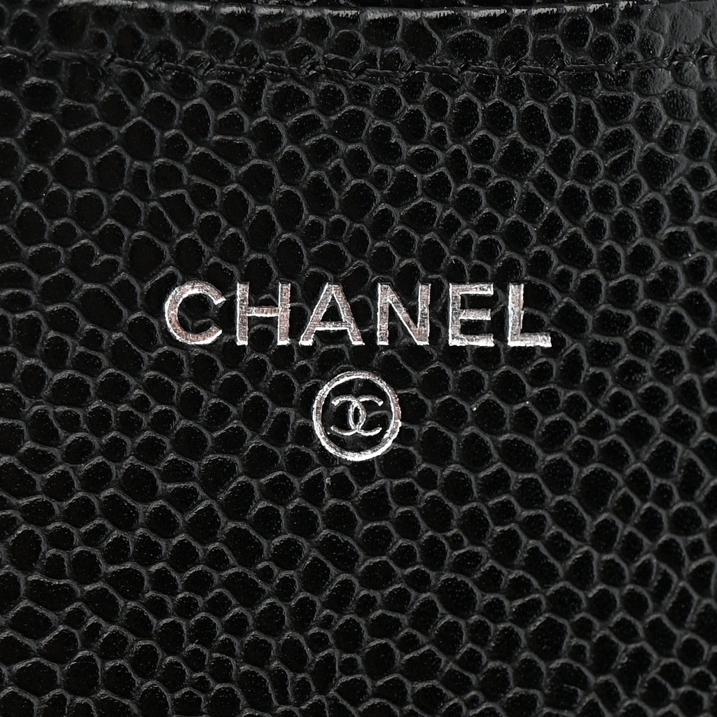 Caviar Quilted Large Gusset Flap Wallet Black