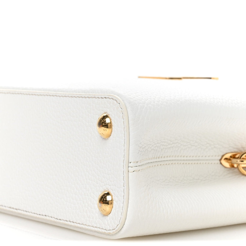 Louis Vuitton LV X TM Taurillon BB Capucines Blanc