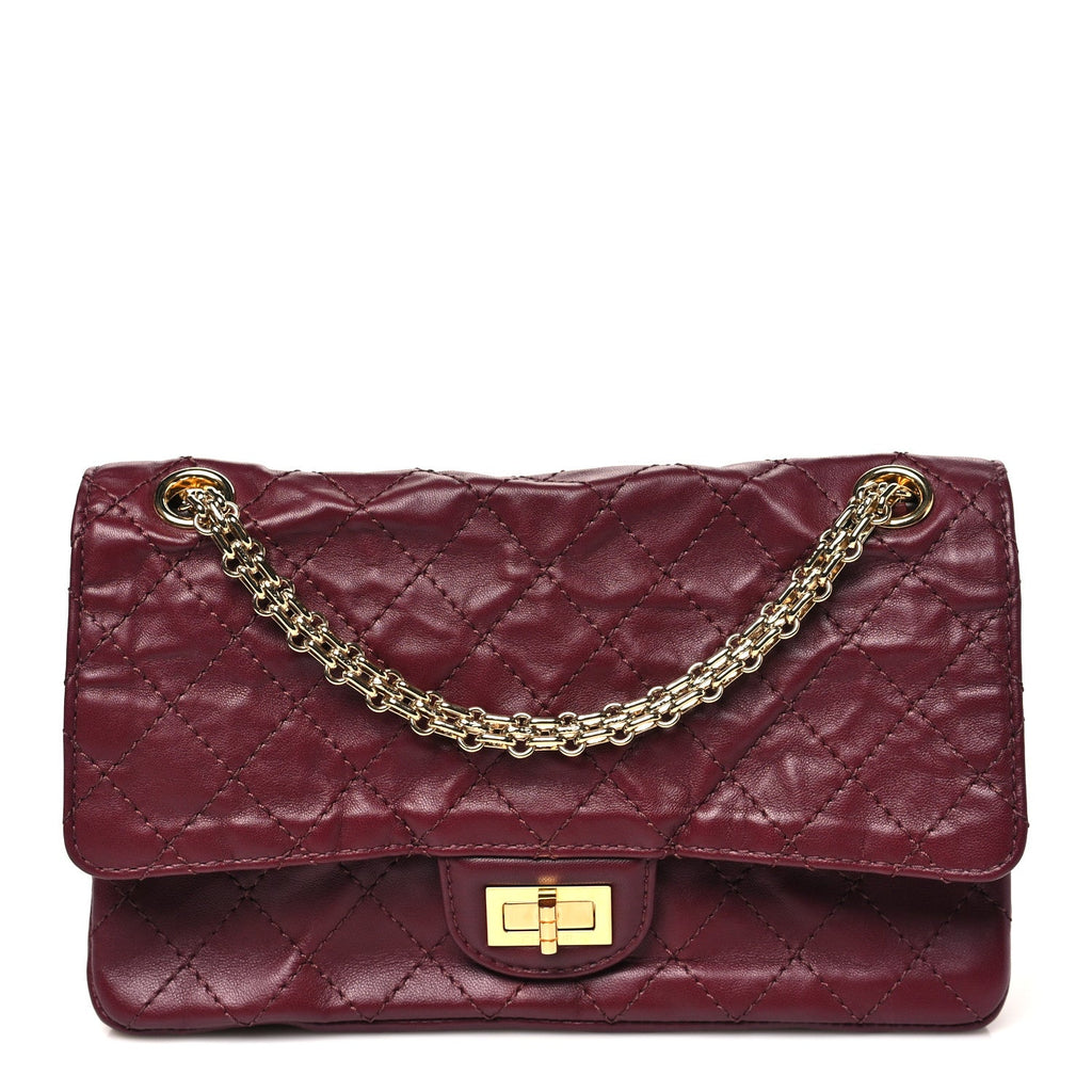 Chanel Lambskin Quilted Crush 2.55 Reissue 225 Flap Dark Burgundy