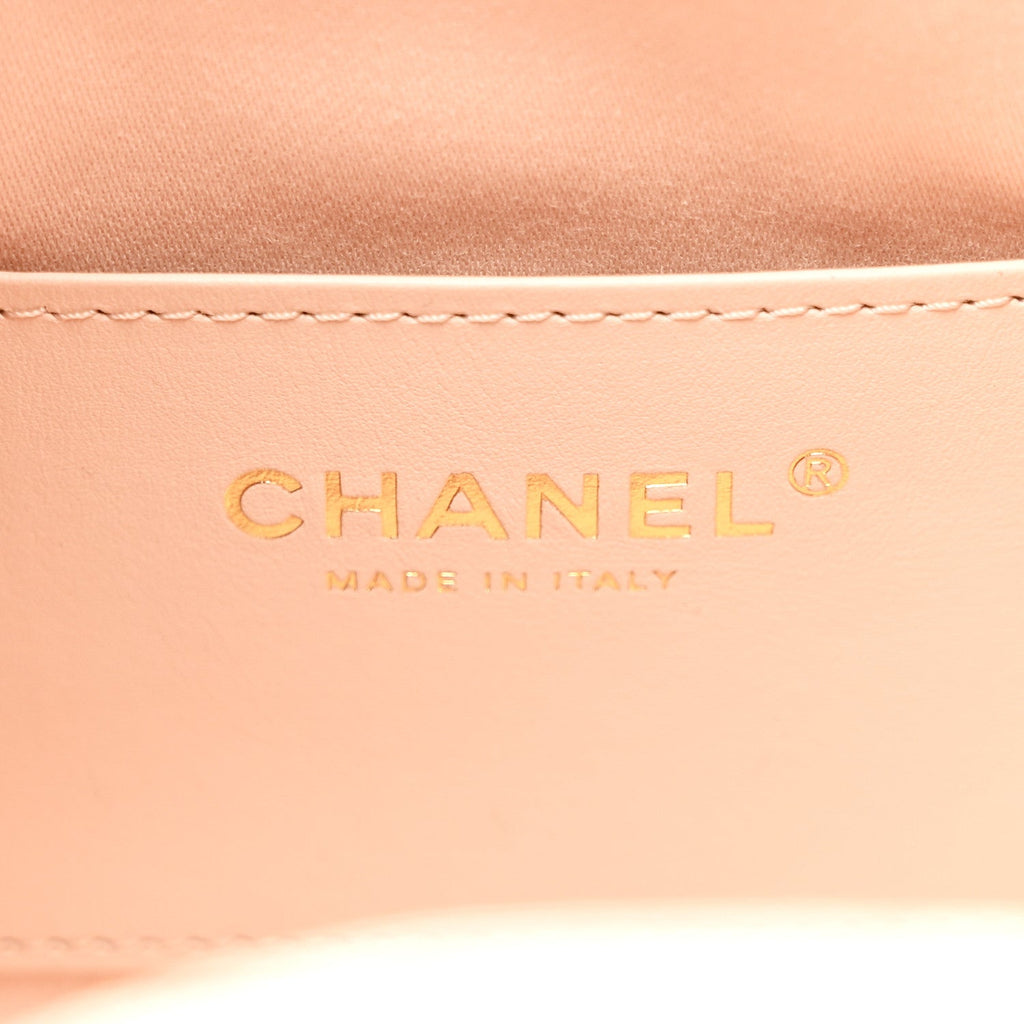 Chanel Metallic Caviar Quilted Mini Chanel 25 Handbag Copper