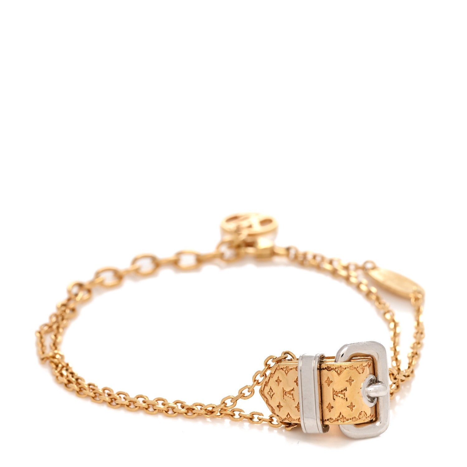 Louis Vuitton Nanogram Buckle Bracelet Gold