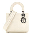 Christian Dior Lambskin Cannage Small My ABCDior Lady Dior White
