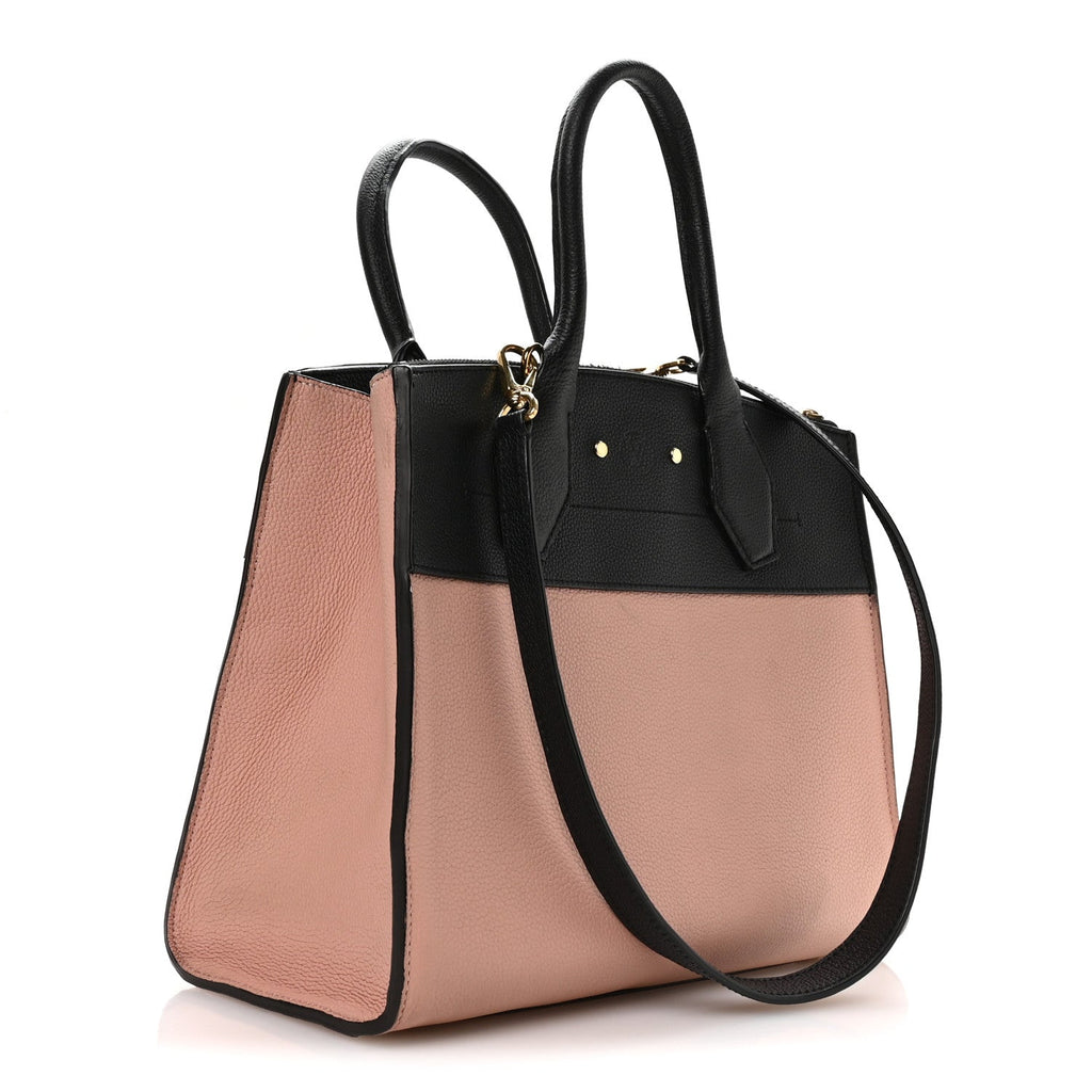 Louis Vuitton Taurillon City Steamer PM Magnolia Pink Black