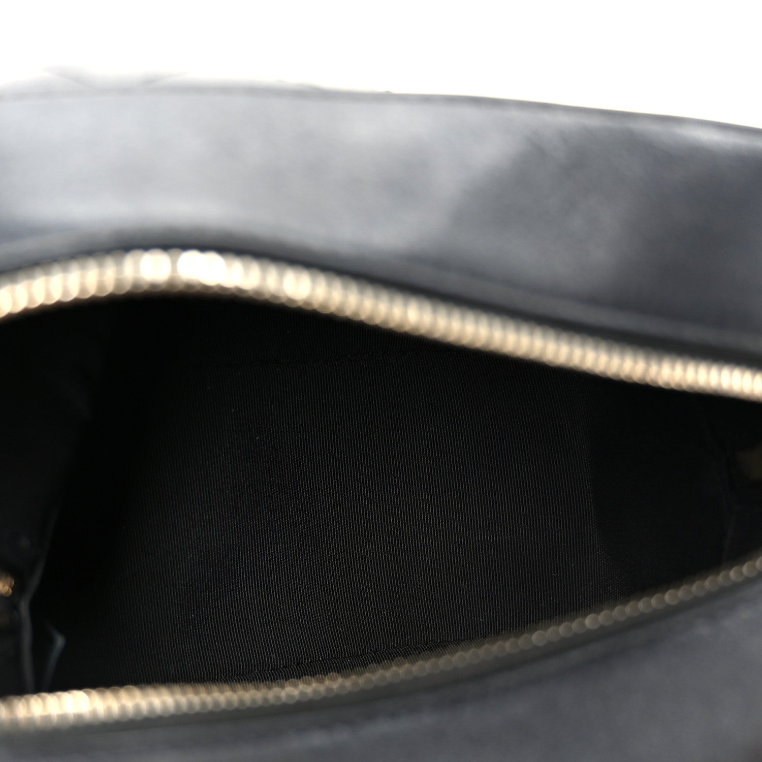 Chanel Calfskin Stitched Covered CC Camera Case Bag Black