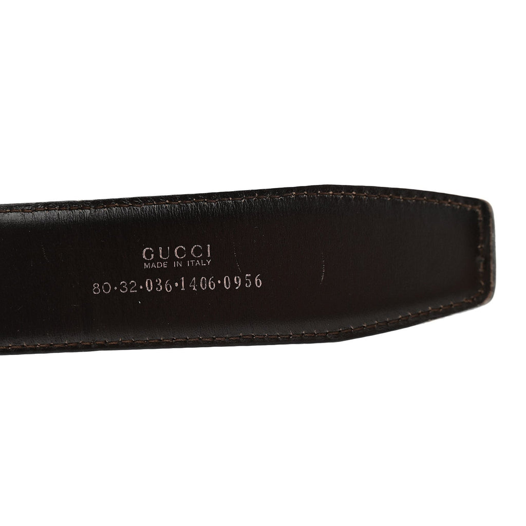 Gucci Calfskin G Logo Belt 80 32 Black