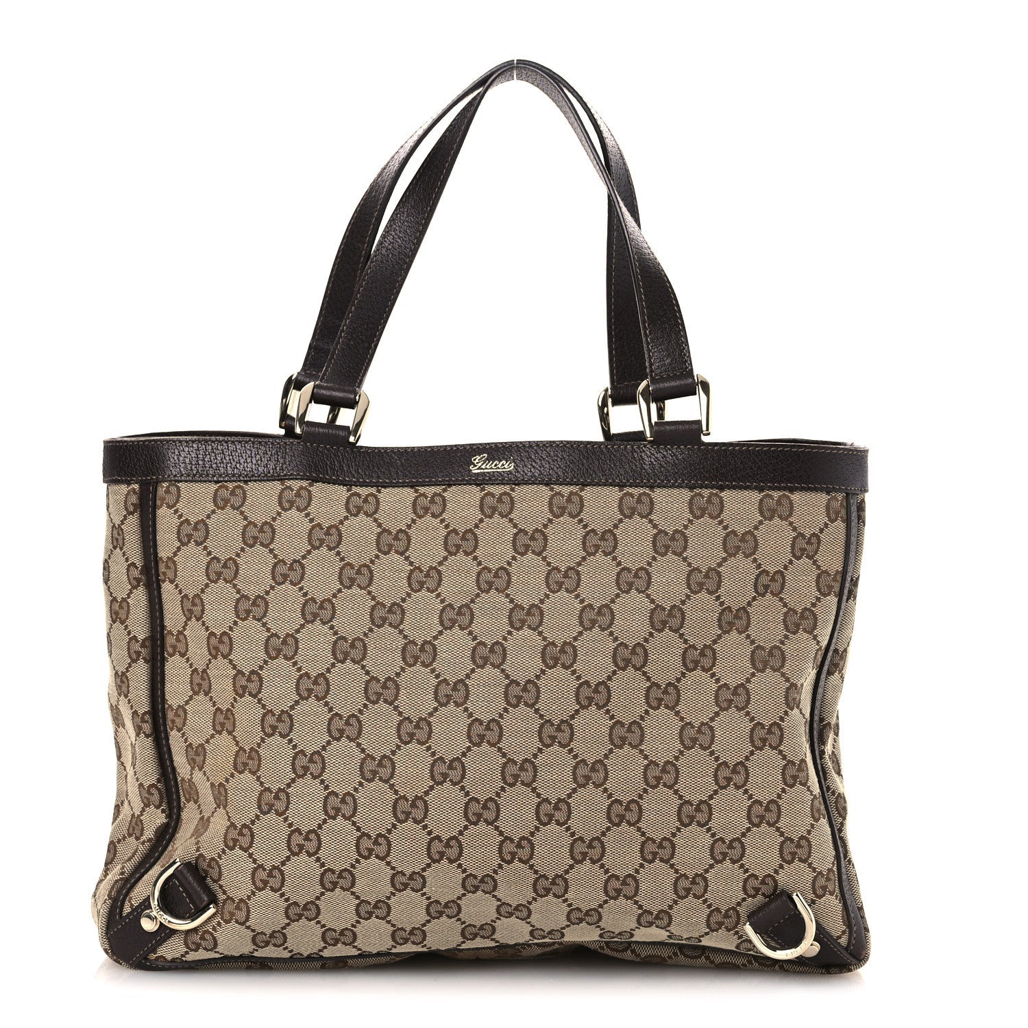 Gucci Monogram Medium Abbey Tote  Brown