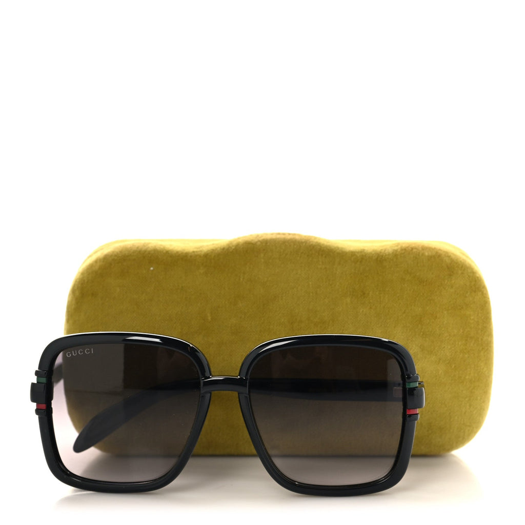 Gucci Acetate Interlocking G Square Sunglasses GG1066S Black