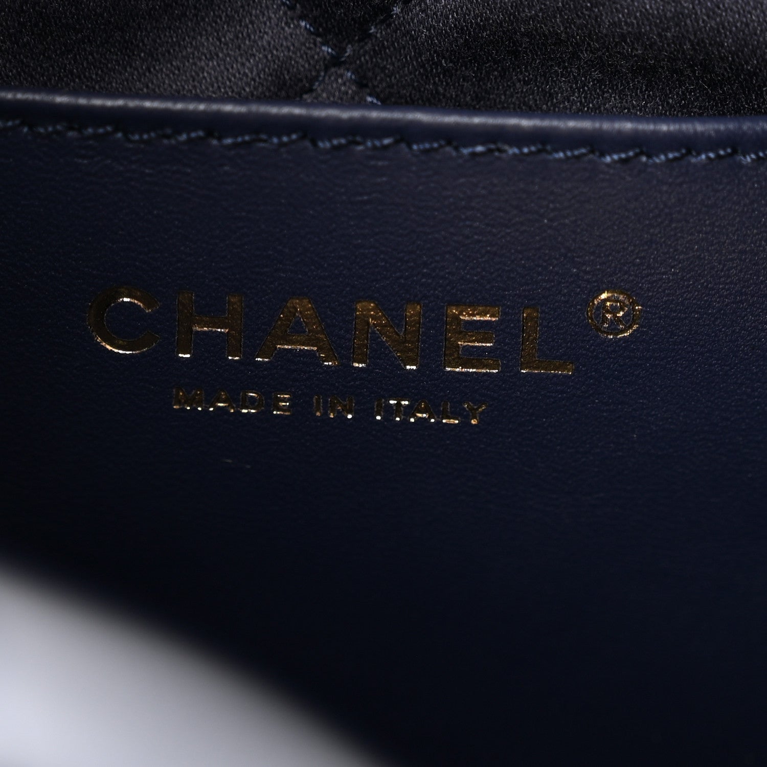 Chanel Shiny Calfskin Quilted Mini Chanel 22 Navy Blue